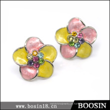 Brinco de flor fresca exclusivo esmalte artesanal # 2713